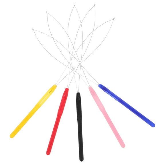 OUNONA 5Pcs Hair Braid Needles Hair Dreadlock Crochets Needles Wig Crochet Hooks for Dreadlocks