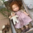 thumbnail image 1 of CUITING 12” Waldorf Dolls Handmade Rag Doll - Personalized Collectors Plush Doll for Kids Birthday Present Vintage Crocheted Doll Toys with Beautiful Present Box, 1 of 7