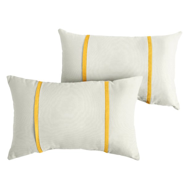 Mozaic Company Sunbrella Outdoor Double Small Flange Lumbar Pillow