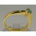 thumbnail image 4 of LBG British Made 18k Yellow Gold Natural Emerald Womens Promise Ring - 33 size options - Size 8.75, 4 of 7
