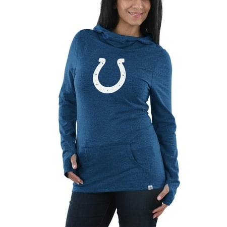 Indianapolis Colts Hoodie - Indianapolis Colts Majestic Women's Great Play Pullover Hoodie - Heathered Royal