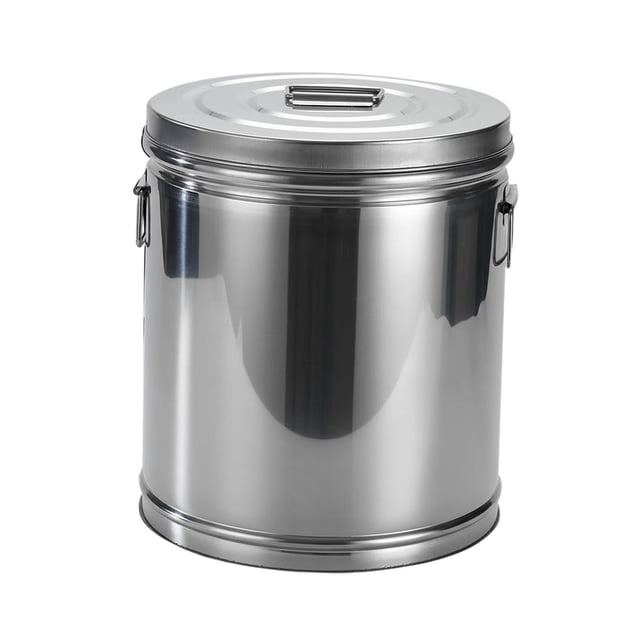 Luzkey Stainless Steel Airtight Canister Rice Canister Flour Container Sealed Food Storage Bin for Kitchen Pantry Countertop Camping 28cmx32cm