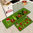 thumbnail image 7 of Nrnio Christmas Kitchen Rug and Mat Set, Non-Slip & Machine Washable Kitchen Mat, Cushioned Buffalo Check Rug for Winter Christmas Kitchen Decor (Green), 7 of 7