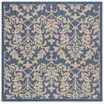 thumbnail image 2 of SAFAVIEH Courtyard Yvette Floral Indoor/Outdoor Area Rug, 6'7" x 6'7" Square, Blue/Natural, 2 of 9