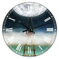 thumbnail image 1 of DesignArt Reach for the Moon Large Wall Clock, 1 of 2