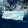 thumbnail image 4 of Magegee Mechanical gaming Keyboard with Blue Switch, compact 87 Keys Wired computer Keyboard for Windows Laptop Pc gamer, LED Ice Blue Backlit, White, 4 of 4