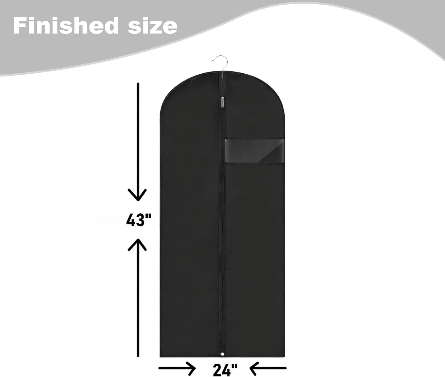 Hanging Clothes Garment Bag Dust Bag, 60.96 cm x 109.22 cm, Dress Hanger Bag, Travel Garment Bag,, Suit Jacket Washable Suit Cover Bag, 4 Piece Set