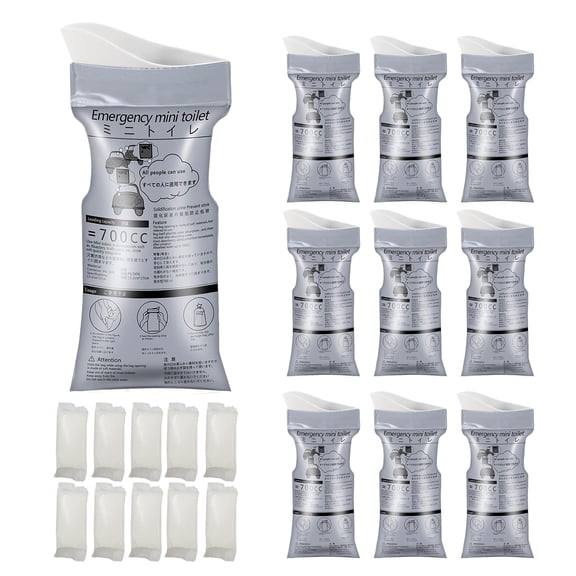 Portable Urinal Bag 700ml with Absorbent Powder for Travel Camping Car Trips Leakproof Odor Control