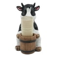thumbnail image 4 of Ebros Farm Bovine Holstein Cow By Wood Barrel Toothpick Holder With Toothpicks, 4 of 10