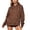 Brown, variant on Uobin Women’s Polka Hooded Shorts Two Long Sleeve Oversized Hoodie And Matching Shorts Y2K Sweatsuits