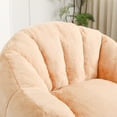 thumbnail image 5 of HSUNNS Bean Bag Chair for Adults, Faux Fur, Side Pocket, Comfy Bean Bag Sofa with Memory Foam Filled, Armrest Lazy Sofa Lounge Chair for Living Room, Brown, 5 of 7
