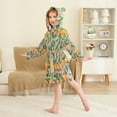 thumbnail image 4 of FORMRS Niños Bathrobe Unisex Hooded Robe Soft Plush Pajamas Sleepwear, Size 10-12T, Pink Oranges, 4 of 7
