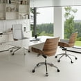 thumbnail image 3 of ZARKEA Luxury Executive Office Chair – Ergonomic Back Design with Wood & Leather Finish（White）, 3 of 5