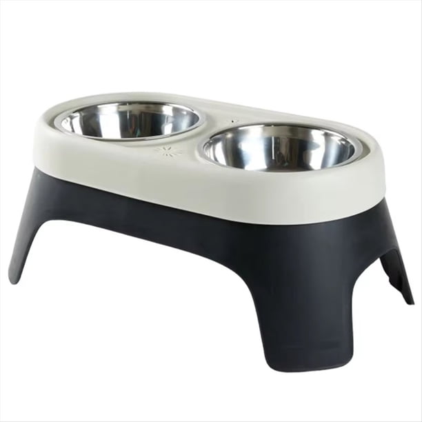 Comedero Elevado para Perros, de Acero Inoxidable, Antigolpes, para Perros y Gatos.
