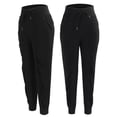 thumbnail image 4 of Joggers Casuales, Pantalones De Chándal Suaves, Lavables, De Moda, Poliéster, Negro, Para Deportes, Correr Para Mujeres ANGGREK Otros, 4 of 8