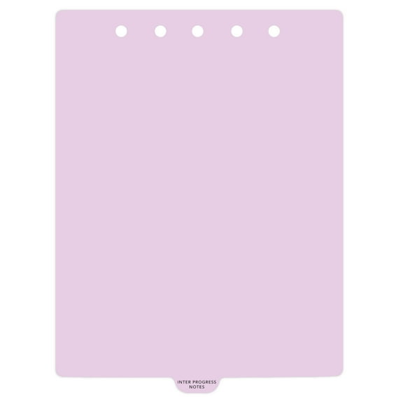 Carstens - Heavy Duty Interdiscipl Prog Notes Plastic Ring Binder Dividers, Bottom Tab, 1/9 Cut, Tab 5 Position, US Letter, Pack of 10, (2617-97) - Ideal Medical Chart Dividers for 3 Ring Binders
