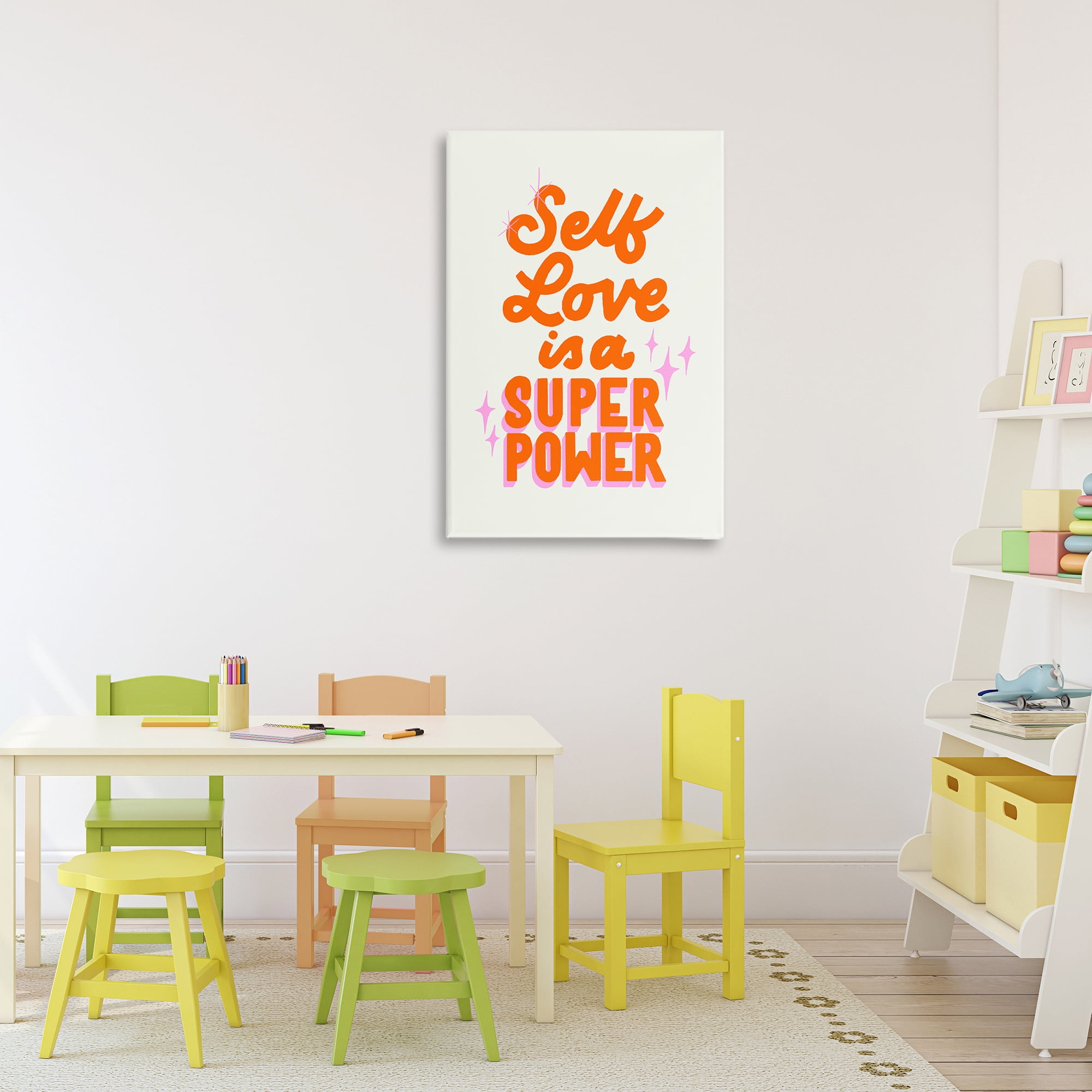 Stupell Industries Self Love Is Superpower Canvas Wall Art, design by Indira Prieto | IndySign
