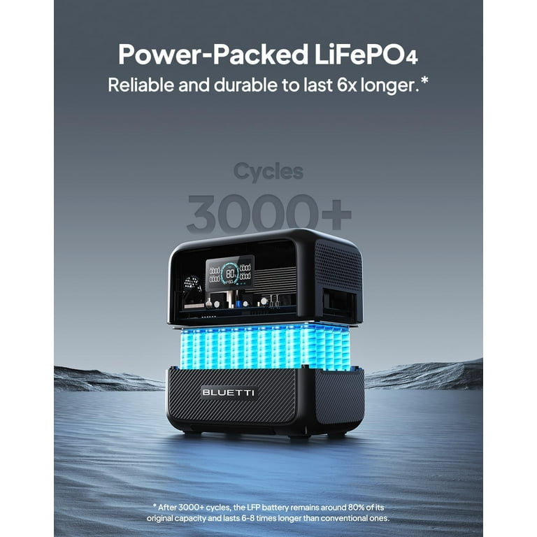 Bluetti AC70 Portable Solar Generator, 768Wh LiFePO4 Battery
