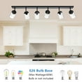 thumbnail image 5 of Melucee 6-Light Directional Ceiling Light Track Lighting Kit, Bathroom Vanity Light, Black Kitchen Track Lighting Fixtures, 5 of 7