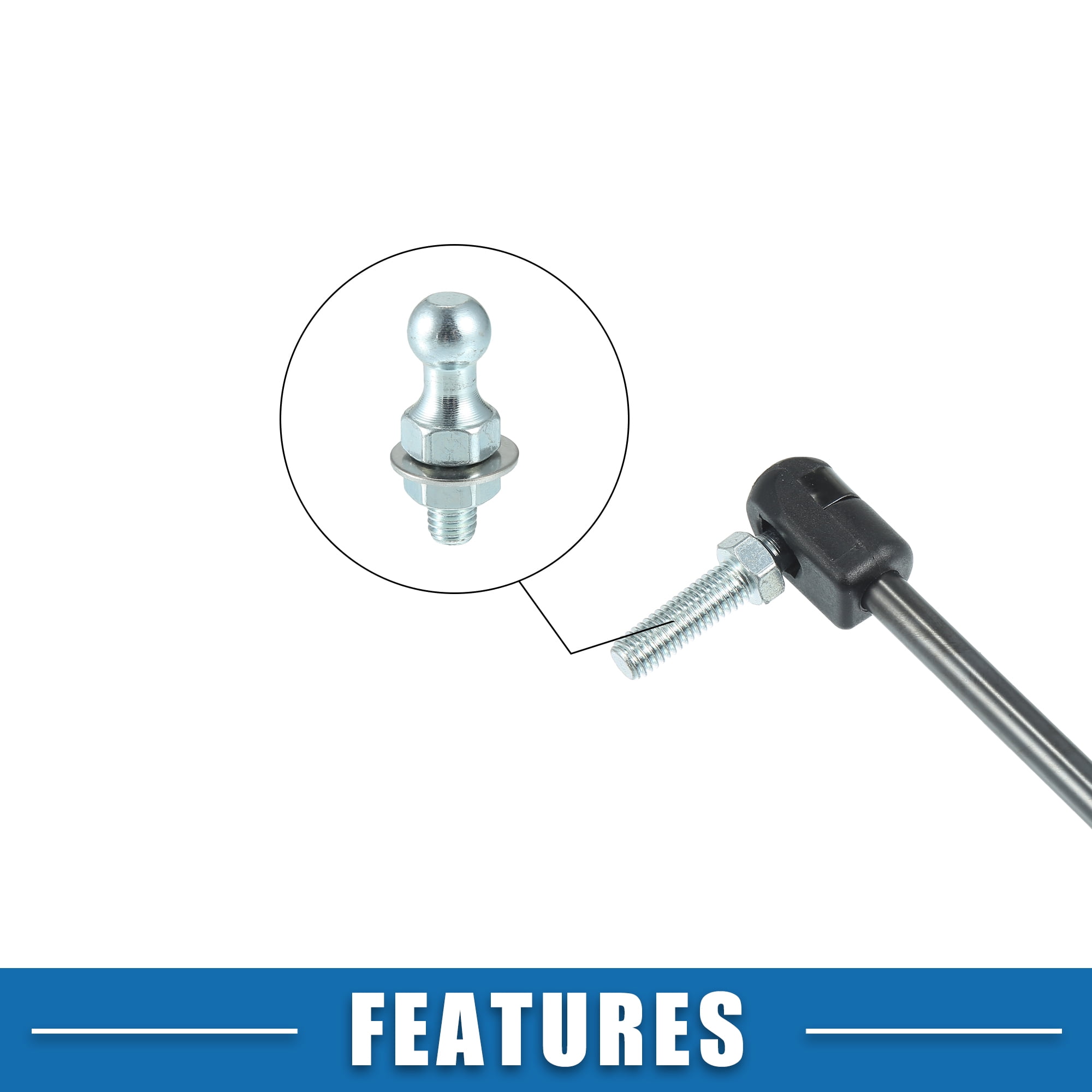 Unique Bargains 13mm Car Strut Ball 5/16-18 Thread with Lock Nuts and Washers