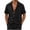 Black, variant on Mens Shirts Summer Short Sleeve Button Up Shirt Men Business Casual Deep V-Neck Beach Wedding Shirt Black XL