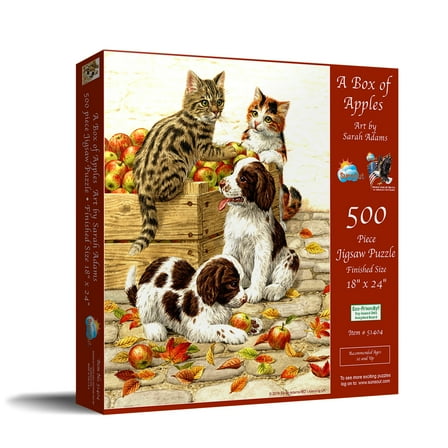 SUNSOUT INC - Box of Apples - 500 pc Jigsaw Puzzle by Artist: Sarah Adams - Finished Size 18" x 24" - MPN# 51404