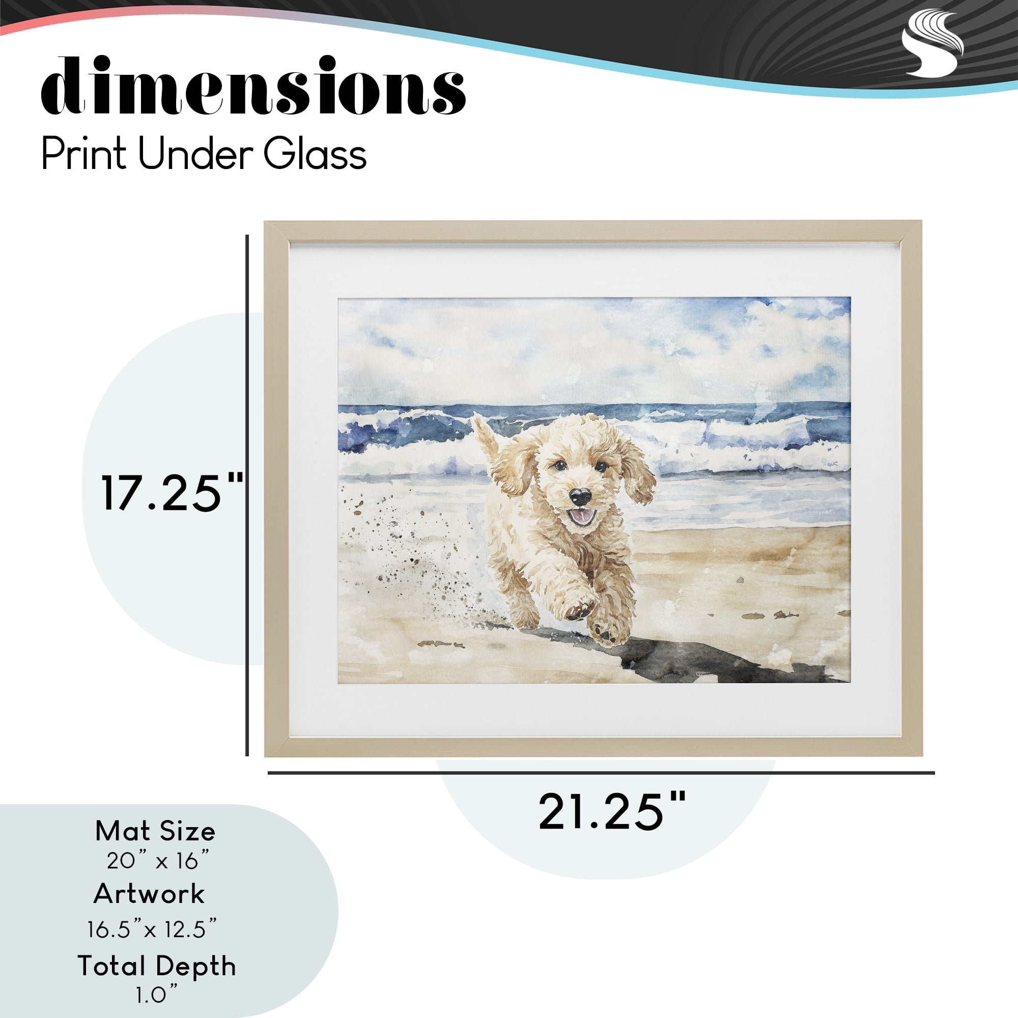 Stupell Industries Ocean's Best Friend Pup Birch Framed Print Under Glass, design by Svetlana Aleynikova