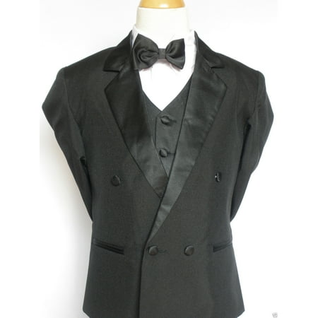 

INFANT TODDLER & BOY WEDDING FORMAL PARTY No Tail Tuxedo SUIT BLACK S M L -6 7