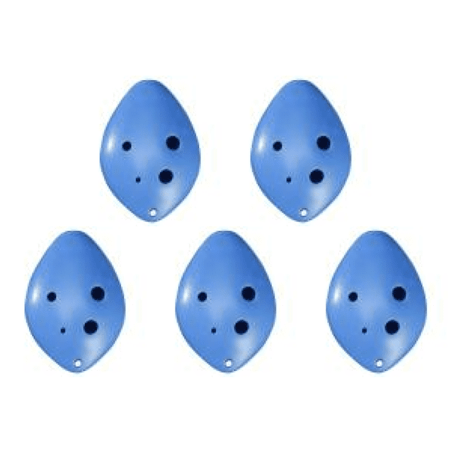 Bebé niño Ocarina 6 agujeros con libro de canciones cuerda para el cuello juguete para estudiantes azul