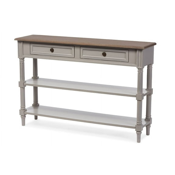 Baxton Studio Edouard 2-Tone 2-Drawer Console Table