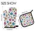 thumbnail image 2 of Yayeee Oven Mitts and Pot Holder Set of 2 Heat Resistant Kitchen Gloves Baking Hot Pad, White Stars, 2 of 5