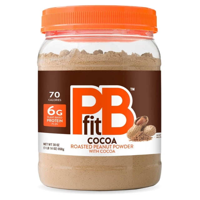 PBFIT Chocolate Peanut Butter Powder, 30 Oz | Mantequilla de Maní de Chocolate en Polvo, 850 Gramos