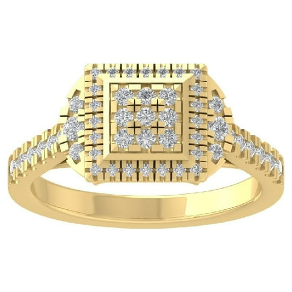 ARAIYA FINE JEWELRY 14K Yellow Gold Diamond Wedding Band Ring (3/4 cttw, I-J Color, I2-I3 Clarity) Size 10