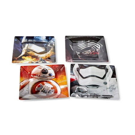 

Star Wars Melamine Plate Set - 4 Pieces - Stormtrooper Kylo Ren and BB8