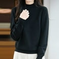thumbnail image 2 of yillto Fall Sweaters for Womens Mock Neck Long Sleeve Pullover Basic Knit Casual Lightweight Sweater, 2 of 5