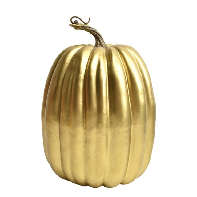 Large Artificial Pumpkins Decor, Foam Fake Decorative Pumpkins, 7.88" Set of 3 Orange, Non-Fading & Lightweight for Easy Display, Perfect for Halloween Home Decorations and Fall Table Centerpieces