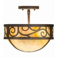 thumbnail image 6 of Meyda Tiffany 173514 Lilliana 3 Light 12" Wide Semi-Flush Bowl Ceiling Fixture - Cafe-Noir, 6 of 7