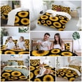 thumbnail image 5 of King 4 Piece Bedding Set Rustic Yellow Sunflower Floral Soft Breathable Duvet Cover and Pillowcase, Country Flower on Black Duvet Cover Set Bed Sheets for Bedroom Dormitory Guest Room, 5 of 9