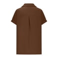 thumbnail image 2 of Womens Summer Knit Tops 2026 Hollow Out Crewneck Cute Ruffle Short Sleeve Womens T Shirts Blouses, 2 of 6