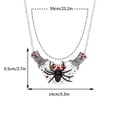 thumbnail image 3 of Punk Exaggerated Halloween Skeleton Hand Spider Jewelry Necklace Set, 3 of 5