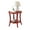 Red, variant on Roundhill Furniture Perth Round End Table with Shelf, Red