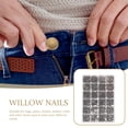 thumbnail image 3 of 360pcs Purse Bags Repair Double Cap Rivets Metal Button Round Rapid Rivet, 3 of 8