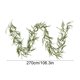 thumbnail image 3 of Guirnalda artificial de pino Norfolk de 2,7 m con corona de cedro | Guirnalda de pino verde invernal para mesa, repisa y pared | Decoración navideña para interiores y exteriores, 3 of 7