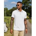 thumbnail image 4 of COOFANDY Men's Zipper Polo Shirt Casual Knit Short Sleeve Polo T Shirt Classic Fit Shirts, 4 of 6
