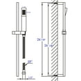 thumbnail image 5 of ALFI AB7606-BM Square Sliding Rail Hand Shower Set, Black Matte, 5 of 5