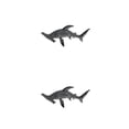 thumbnail image 1 of Bewildely Realistic Static Animal Model Toy Kids Gift 2piezas Tiburón martillo gris, 1 of 1