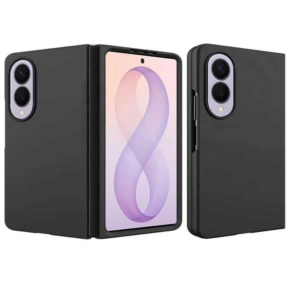 TJS Phone Case for Samsung Z Fold8 Flip, Slim Matte Finish Snap On Protective Cover (Black)