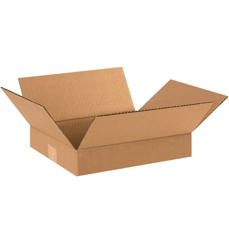 UPC: 0848109006369 | Box Partners Flat Corrugated Boxes 12 x 10 x 2 Kraft 25/Bundle 12102