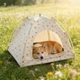 thumbnail image 6 of Foldable Pet Teepee, 15x15in Soft Nest Kennel Bed - Portable, Lightweight, Outdoor Camping Resting Tent, 6 of 6