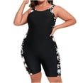 thumbnail image 2 of Viluyesy Plus Size Swimsuits for Womens, Loose Fit Tankini Tops and High Waist Boyshorts Beach Bathing Suits 2-Piece White 4XL, 2 of 9